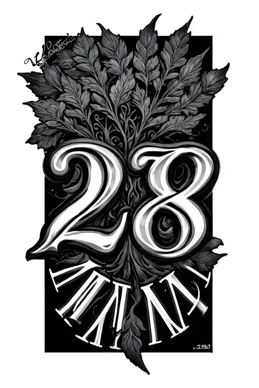 December 28, 2007 roman numerals tattoo design idea