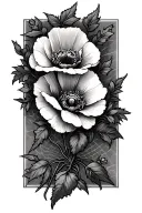 poppy vine and spiderweb tattoo tattoo design idea