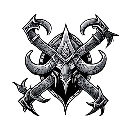 symbole viking arm sleeve tattoo design idea