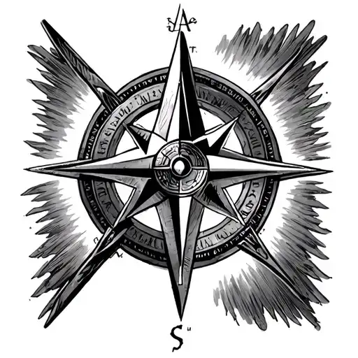 illuminati Consisting a Compass leg tattoo design idea