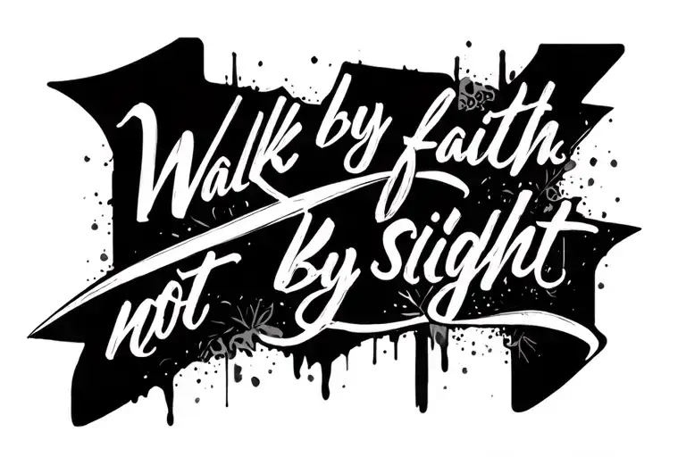 "walk by faith not by sight" walk by faith not by sight tattoo design idea