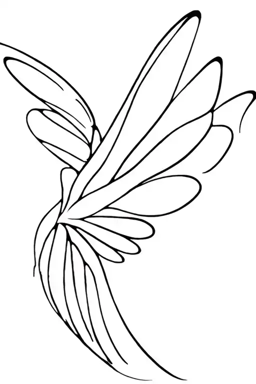 fairy wings tattoo design idea