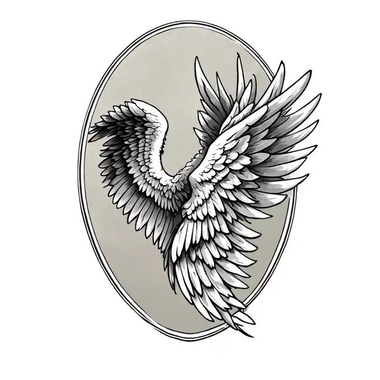 angel wing made tattoo design idea