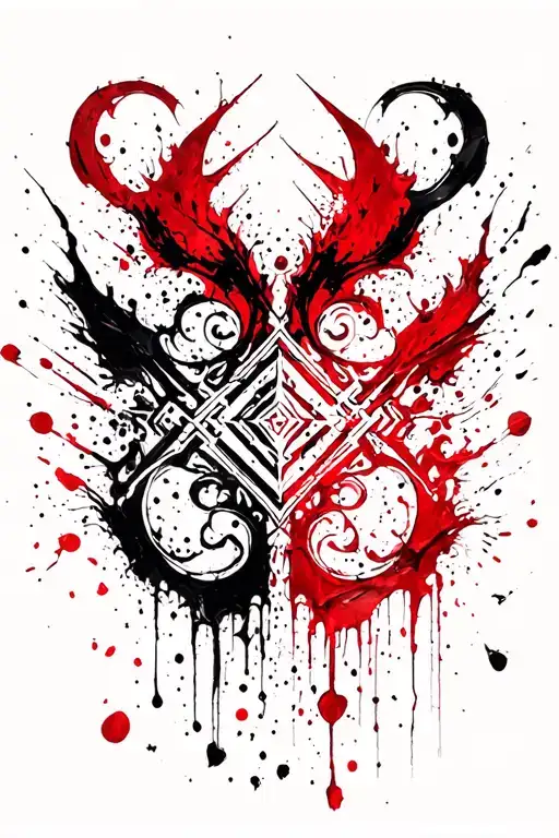 Nordic runes tattoo design idea