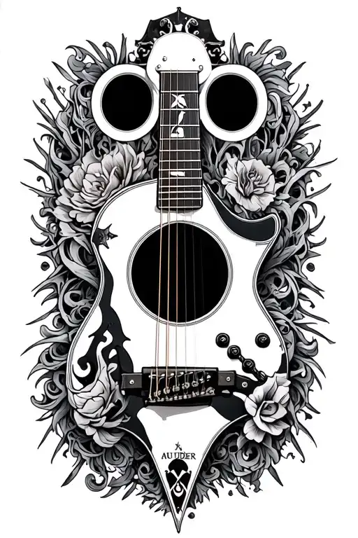 esp ltd ouija guitar aunder the skin tattoo design idea