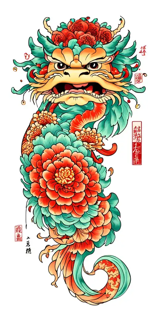 kappa yoki as the center pice of a traditional Japanese tattoo sleeve  tattoo design idea