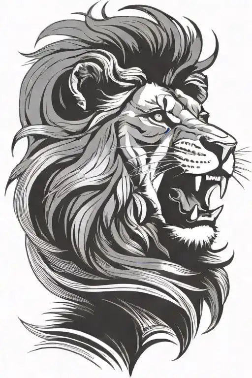have lion roaring and marcus aurelius tattoo design idea