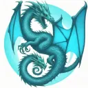 bipolar affectivity dragon two heads  tattoo design idea