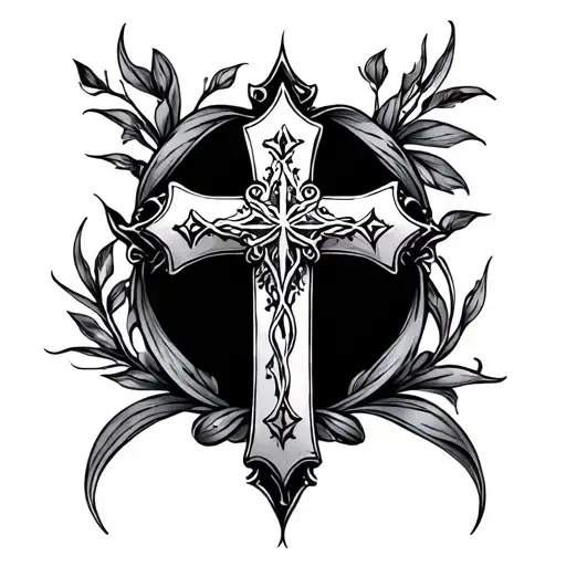 Dainty Cross tattoo design idea