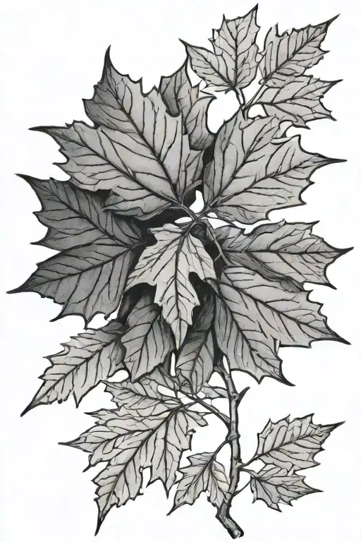 Maple Leaf branch wrapped tattoo design idea