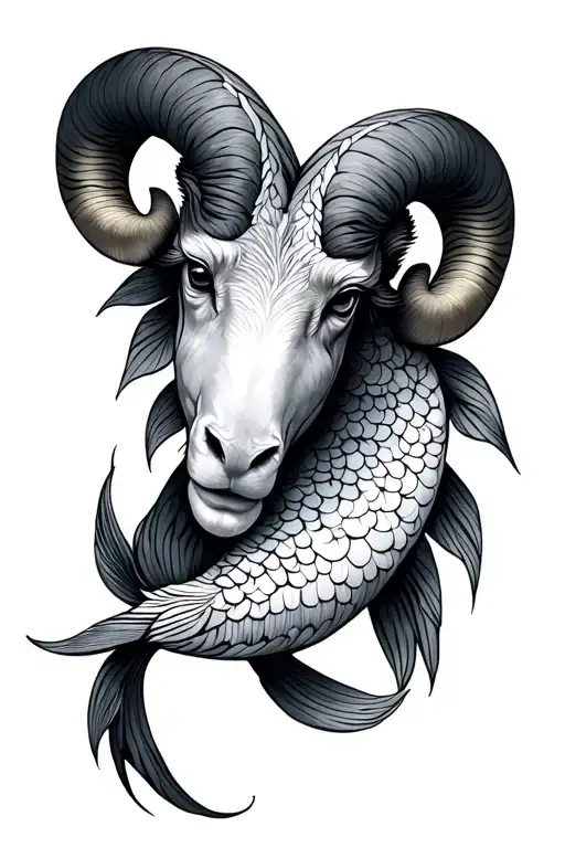 Aries And Pisces tattoo design idea
