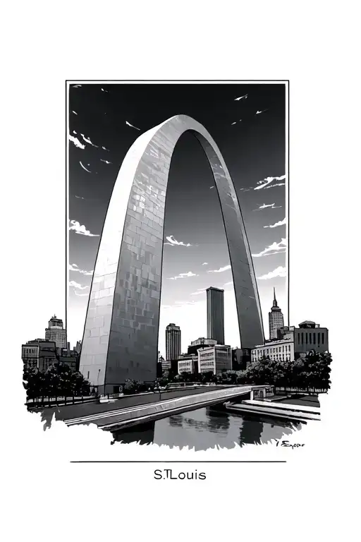 St. Louis arch tattoo design idea