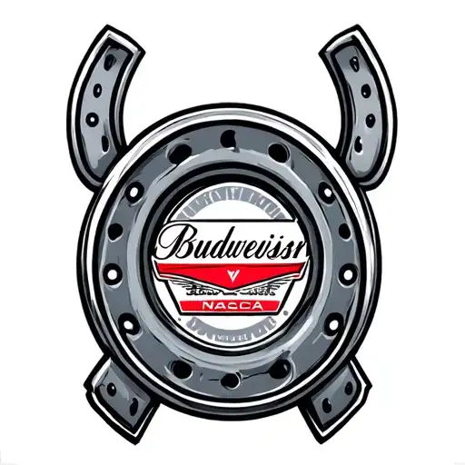 Budweiser nascar and the colts horseshoe made tattoo design idea
