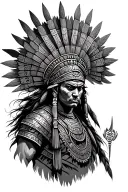 aztec warrior tattoo design idea