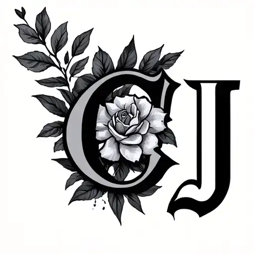 Cj Initials tattoo design idea