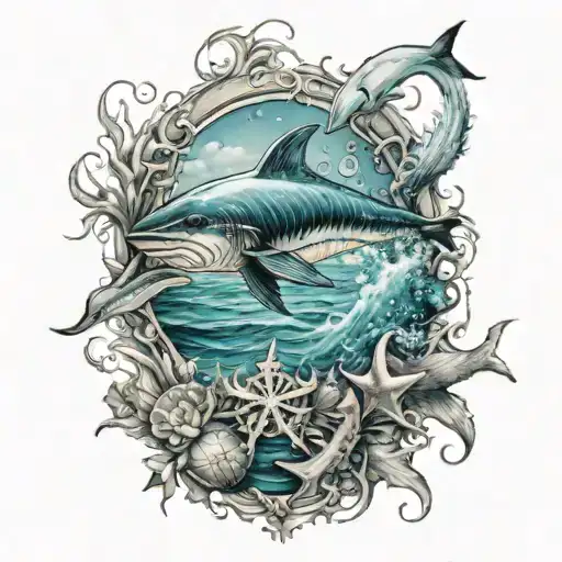 ocean themed tattoo tattoo design idea