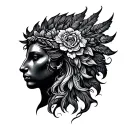 Argentina gemini zodiac sign tattoo design idea