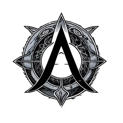 alpha and omega tattoo design idea