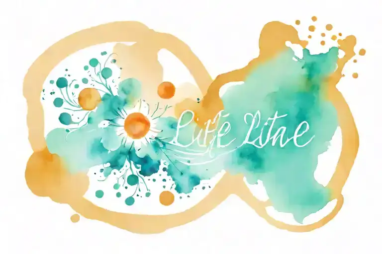 life line on the wrist and blood type tattoo design idea