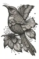 robin flying tattoo design idea