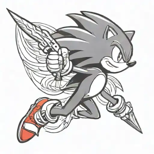 Sonic the hedgehog tattoo design idea
