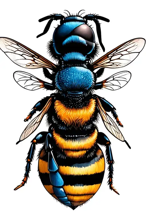 blue banded bee, snarling dog and topo map. integrated together as separate pirces, not the same thing. tattoo design idea