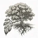 posion tree growing tattoo design idea