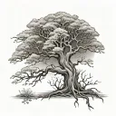 posion tree growing tattoo design idea