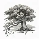 posion tree growing tattoo design idea