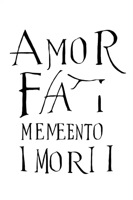 "Amor Fati Memento Mori" Amor Fati Memento Mori tattoo design idea