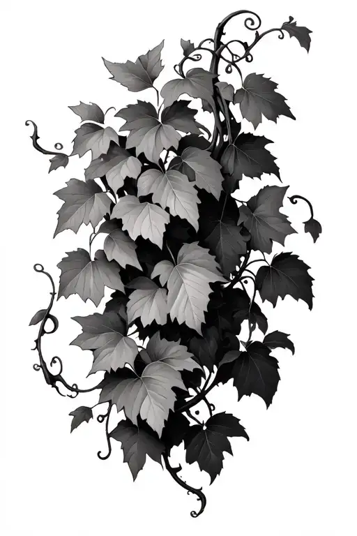 Ivy vine wrapping tattoo design idea