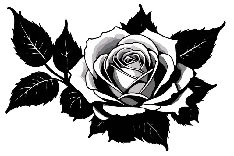 999 inside rose tattoo design idea