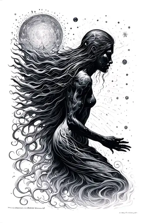 astral projection tattoo design idea