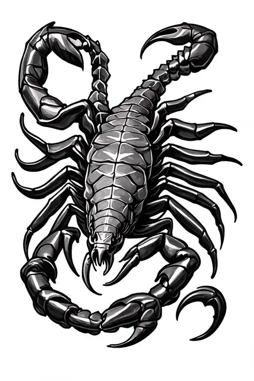 full gothic sleeve with a tribal scorpion in the elbow  tattoo design idea