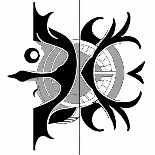 a simple layout where the four glyphs – Gemini (♊), Pisces (♓), Taurus (♉), and Libra (♎) aligned vertically or horizontally, separated by fine lines tattoo design idea