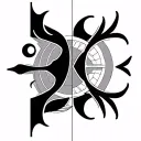 a simple layout where the four glyphs – Gemini (♊), Pisces (♓), Taurus (♉), and Libra (♎) aligned vertically or horizontally, separated by fine lines tattoo design idea