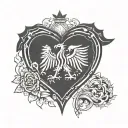 small outline of Bosnia and Albania intertwined, forming a heart shape? You could add a tiny symbol or emblem from each  tattoo design idea