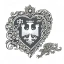 small outline of Bosnia and Albania intertwined, forming a heart shape? You could add a tiny symbol or emblem from each  tattoo design idea