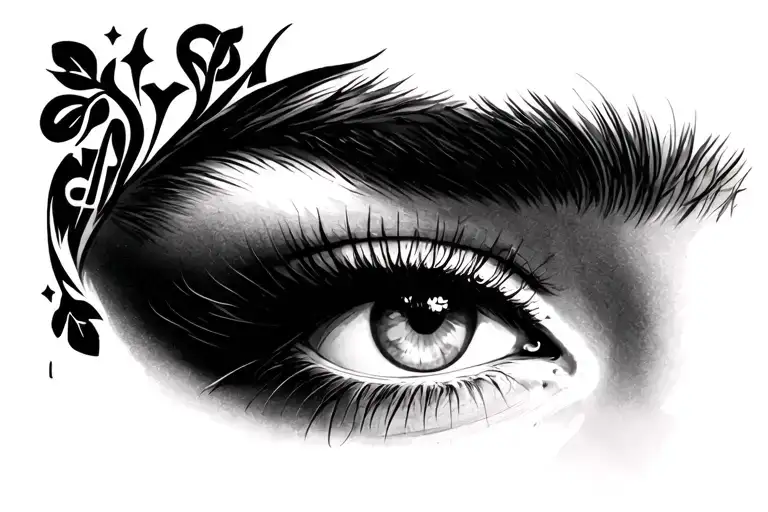 Louis Vuitton above the eyebrow tattoos tattoo design idea