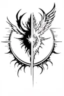 heaven vs hell tattoo design idea