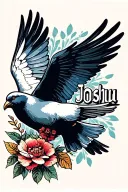 "Joshua " dove flying tattoo design idea