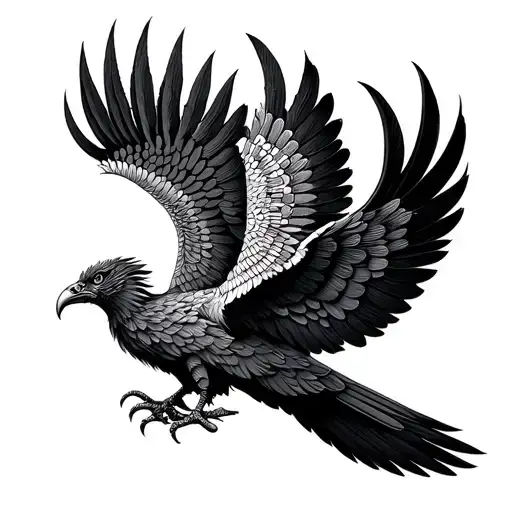 Indonesian Garuda from the flag intertwined tattoo design idea