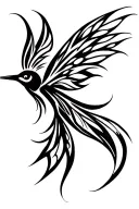 tribal scissor tail fly catcher tattoo design idea