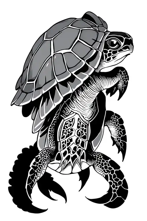 Japanese Turtle tattoo design idea