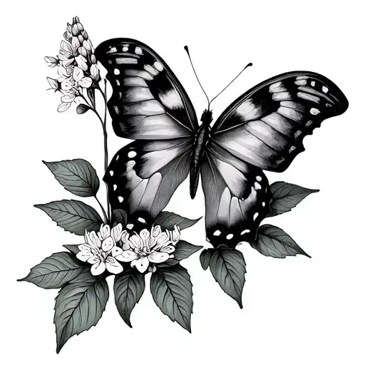 Butterfly Bush tattoo design idea