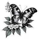 Butterfly Bush tattoo design idea