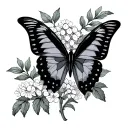 Butterfly Bush tattoo design idea