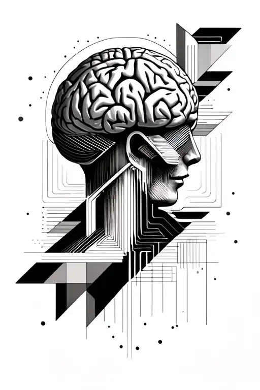 adhd brain tattoo design idea