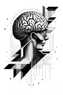 adhd brain tattoo design idea