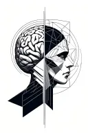 adhd brain tattoo design idea